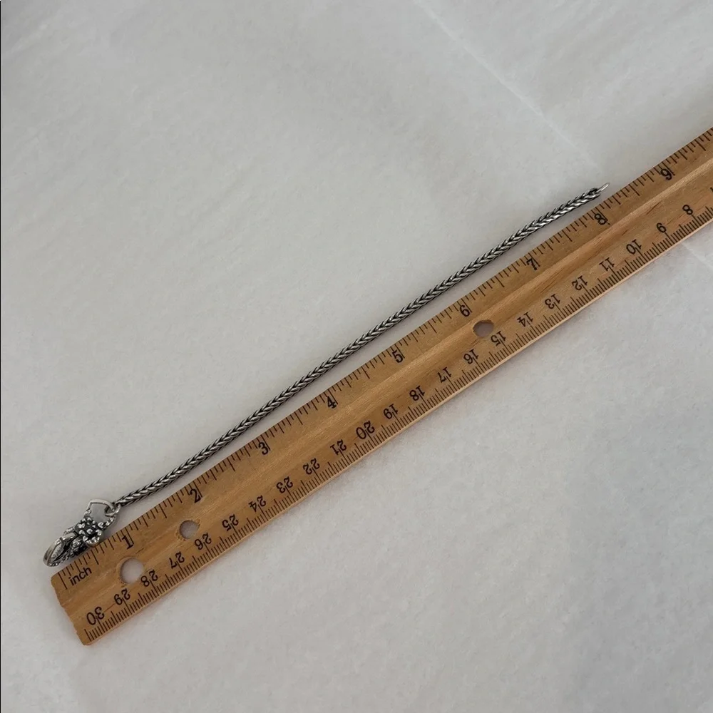 TROLLBEADS sterling silver bracelet with catching hearts lace lock clasp - Picture 17 of 17